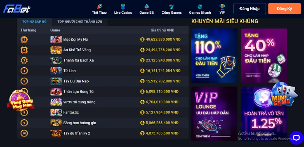 Khuyến mãi bắn cá 36win Game